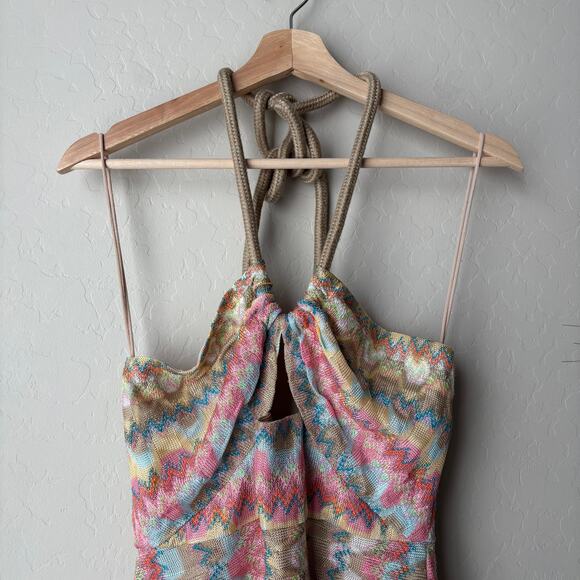 Alexis Dress Everest Knit Halter Mini Dress Multicolor Size M - Picture 3 of 9